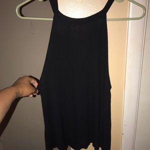 black cut out tank top